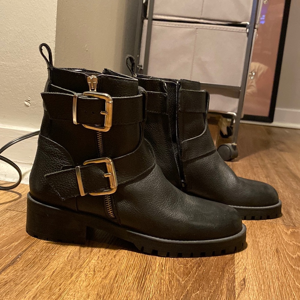 ZARA basic collection combat boots w zippers size 39 - never worn outside - Picture 12 of 14